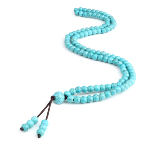 Natural Stone Malachite Beaded Necklace