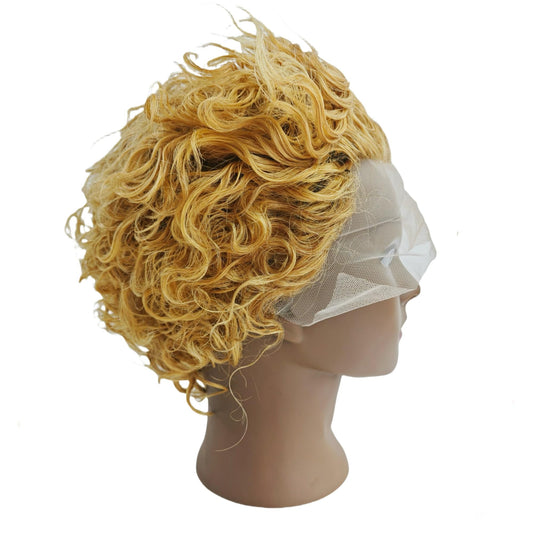 Czrleaty Dark Blonde Pixie Cut Wig Human Hair Short Curly Lace Front Wigs Human Hair 13X1 Short Human Hair Wigs For Black Women